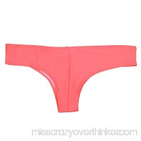 zeraca Women's Sexy Brazilian Cheeky Bikini Bottom Neon Shell Pink B01LCVUBIG